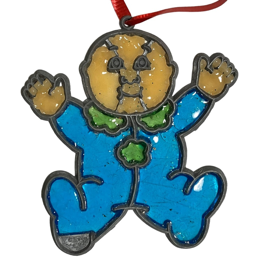 Vintage 80s Cabbage Patch Kids Baby Sun-catcher Style Christmas Ornament